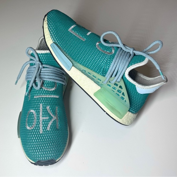 Adidas Pharrell Williams x NMD Human Race Dash Green Men's Sneakers Size- 9 - Picture 1 of 10